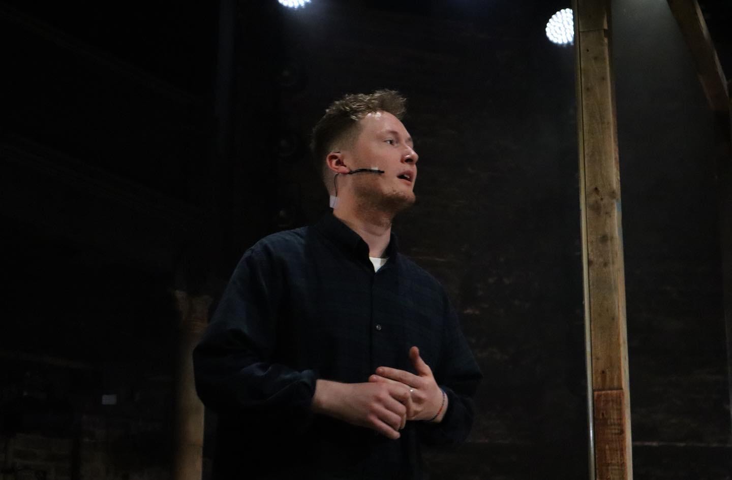 Seb Yates-Cridland on stage